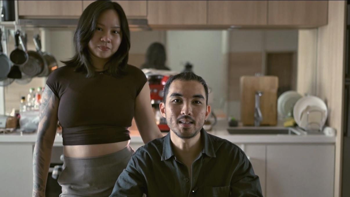 Jill and Bryan in their kitchen